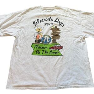 Alstyle White Short Sleeve Tee with Fun Graphic Design